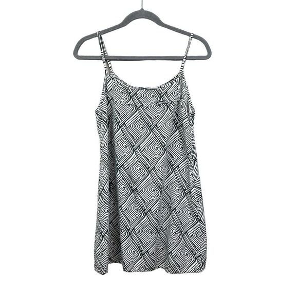 Diesel Womens Mini Tank Dress Spaghetti Straps White Gray‎ Print M Made in Italy - Picture 1 of 6